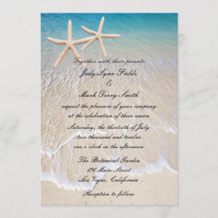 Convite para Casamento de Praia de Starfish