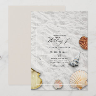 Convite para Casamento de Praia de Verão