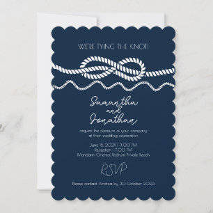 Convite para Casamento de Praia do Marinheiro Eleg