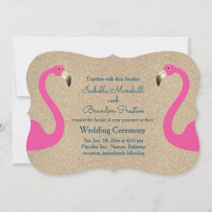 Convite para Casamento de Praia Flamingo