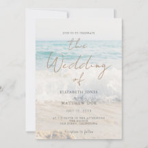 Convite para Casamento de Praia Fora/Casamento Oce
