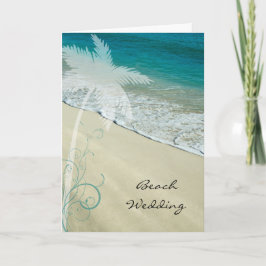 Convite para Casamento de Praia Tropical