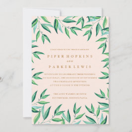 Convite para Casamento de Praia Tropical Moderna