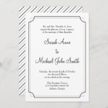 Convite para Casamento de Quadro Elegante