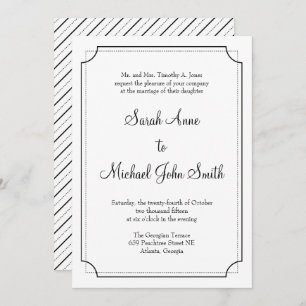 Convite para Casamento de Quadro Elegante