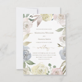 convite para casamento de quadro floral