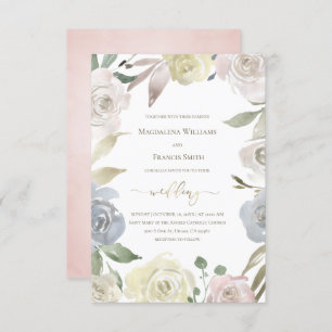 convite para casamento de quadro floral