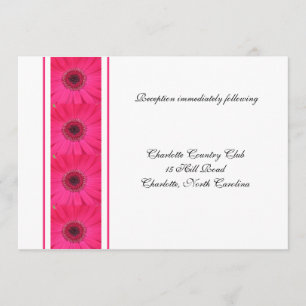Convite para Casamento de Recepção de Gerbera Dais