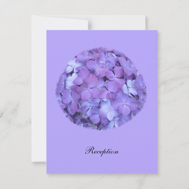 Convite para Casamento de Recepção de Hydrangea Pú (Frente)