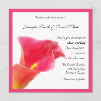 Convite para Casamento de Red Calla Lily