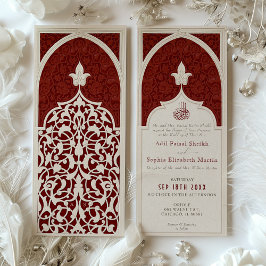 Convite para Casamento de rendas islâmicas Regal R