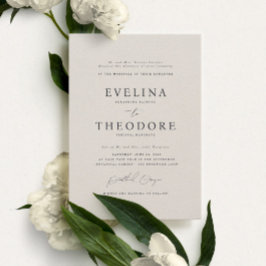 Convite para Casamento de Retrato Formal de Parker