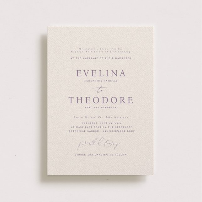 Convite para Casamento de Retrato Formal de Parker (Criador carregado)