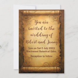 Convite para Casamento de Rolagem Fantasy
