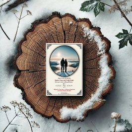 Convite para Casamento de Romance no Inverno Elega