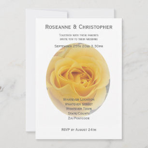 Convite para Casamento de Rosa Amarela