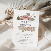 Convite para casamento de Rosa Blush