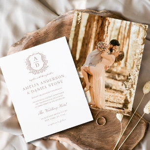 Convite para Casamento de Rosa de Poeira de Orçame