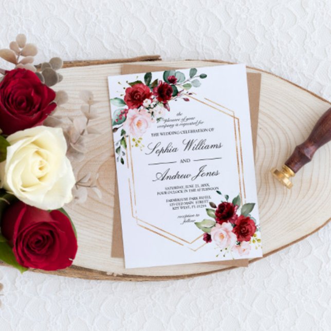 Convite para Casamento de Rosa Rosa Rosa Rosa Burg (Criador carregado)