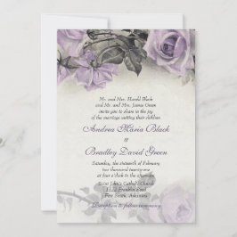 Convite para Casamento de Rosa Roxo da Sterling Si