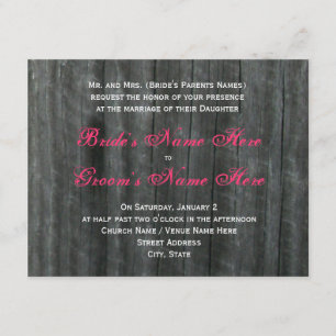 Convite para Casamento de Rosas de Barn Door e Ros