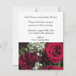 Convite para Casamento de Rosas de Jardim