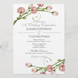 Convite para Casamento de Rosas de Jardim Floral