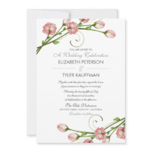 Convite para Casamento de Rosas de Jardim Floral