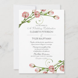 Convite para Casamento de Rosas de Jardim Floral