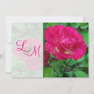 Convite para Casamento de Rosas Rosa e Amarelas