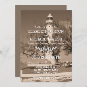 Convite para Casamento de Roupas de Praias de Vint