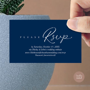 Convite para Casamento de RSVP Moderno, via Web si