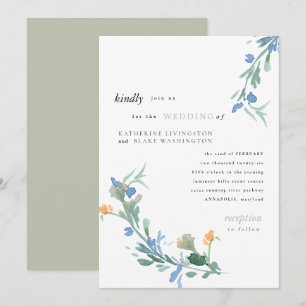 Convite para Casamento de Sábado de Flor Selvagem