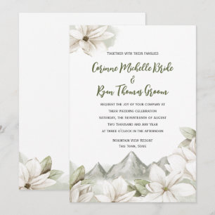 Convite Para Casamento De Sábado De Montanha Flora