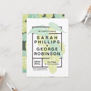 Convite para Casamento de Saltos de Cerveja Modern