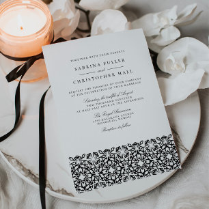 Convite para casamento de Santorini Preto