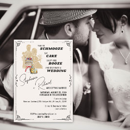 Convite para Casamento de Schmooze e Booze