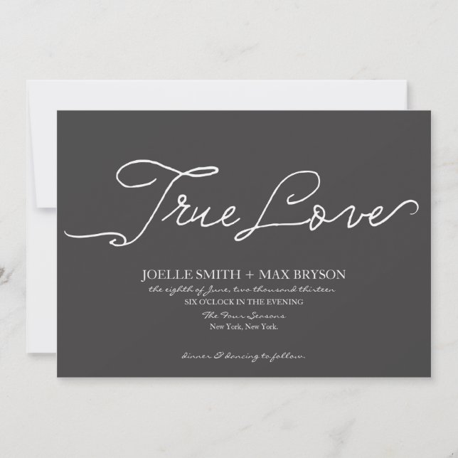 Convite para Casamento de Script de Quadro de Chal (Frente)