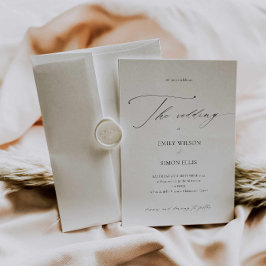 Convite para Casamento de Script Elegante Moderno
