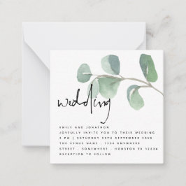 Convite para Casamento de Script Informal MINI Euc