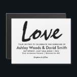 Convite para Casamento de Script Moderno<br><div class="desc">Moderno,  Simples e Chic,  tudo em um convite. Estilo de fonte,  tamanho e cor podem ser personalizados para ajustado das suas necessidades.</div>
