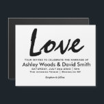 Convite para Casamento de Script Moderno<br><div class="desc">Moderno,  Simples e Chic,  tudo em um convite. Estilo de fonte,  tamanho e cor podem ser personalizados para ajustado das suas necessidades.</div>