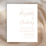 Convite para Casamento de Script Moderno Beige Bei<br><div class="desc">Este simples convite de casamento moderno mostra um texto bege sobre um fundo branco. Adicione os nomes da noiva e do noivo na caligrafia de escrita manual do na moda e os detalhes na fonte sans serif. O lado inverso é uma sombra correspondente de bege sólido.</div>