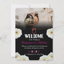 Convite para Casamento de Script Romântico