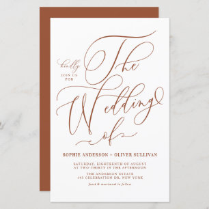 Convite Para Casamento De Script Whimsical Terraco