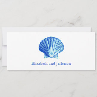 Convite para Casamento de Shell Azul Bimini