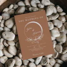 Convite para Casamento de Siena Burnt Burnt da Boh