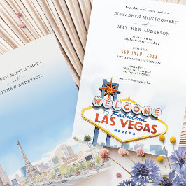 Convite para Casamento de Sinal de Boas-vindas em 