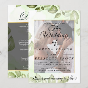 Convite para Casamento de Sobreposição de Vellum E