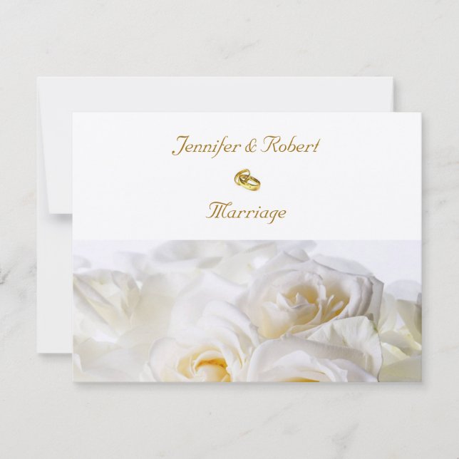 Convite para Casamento de Sonhos de rosas (Frente)